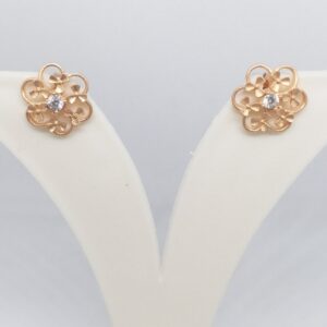 925 sterling silver rose gold pendant top set