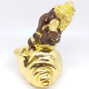 Gold plated chocolate colour ganeshji
