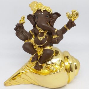 Gold plated chocolate colour ganeshji