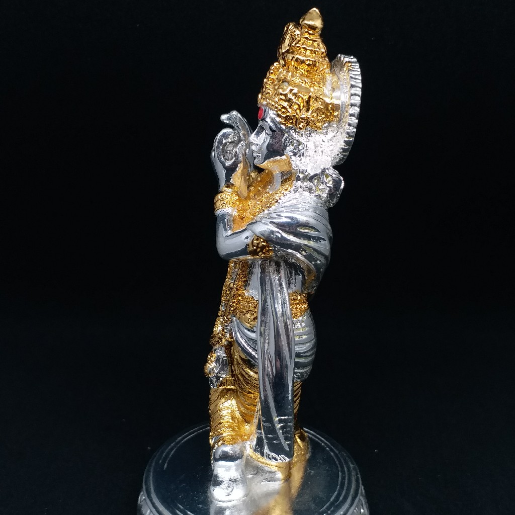 Silver gold plated krishna murti - Image 2