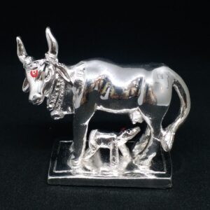 Silver plated gaay murti