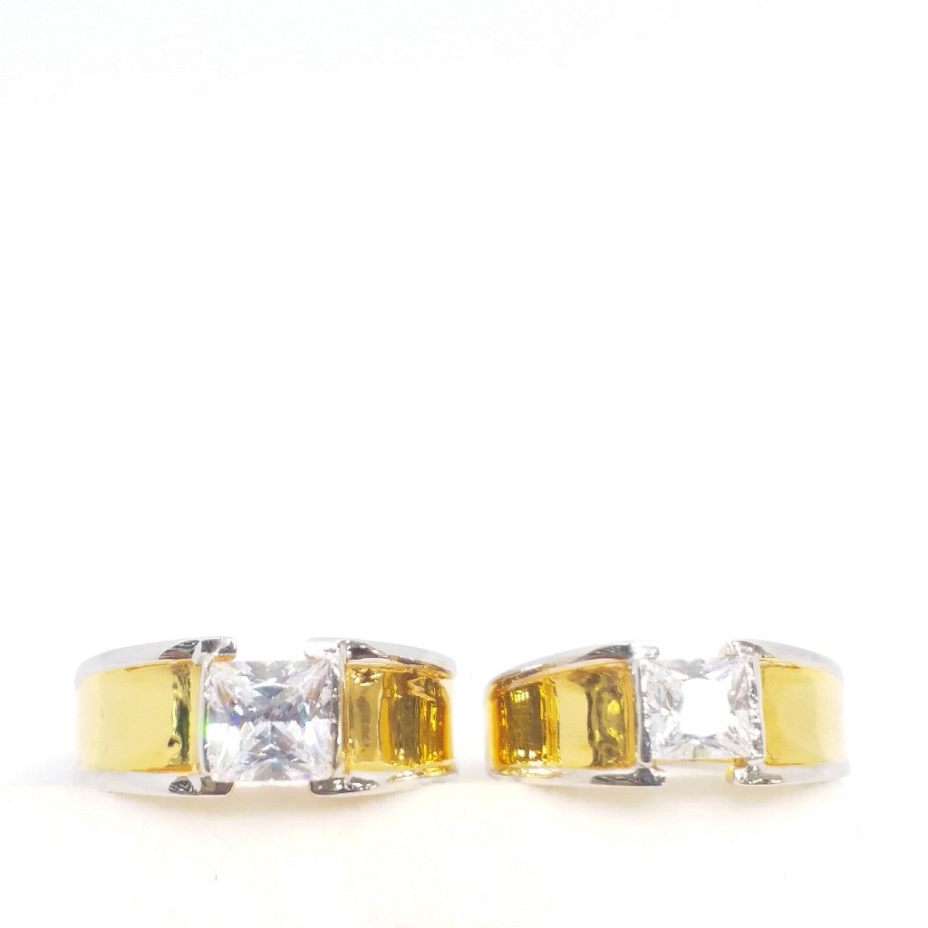 22 kt 916 single stone couple gold ring - Image 5