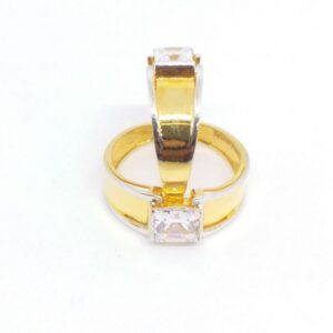 22 kt 916 single stone couple gold ring