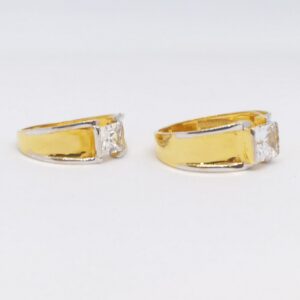 22 kt 916 single stone couple gold ring