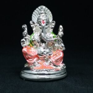 Silver plated ganesji murti