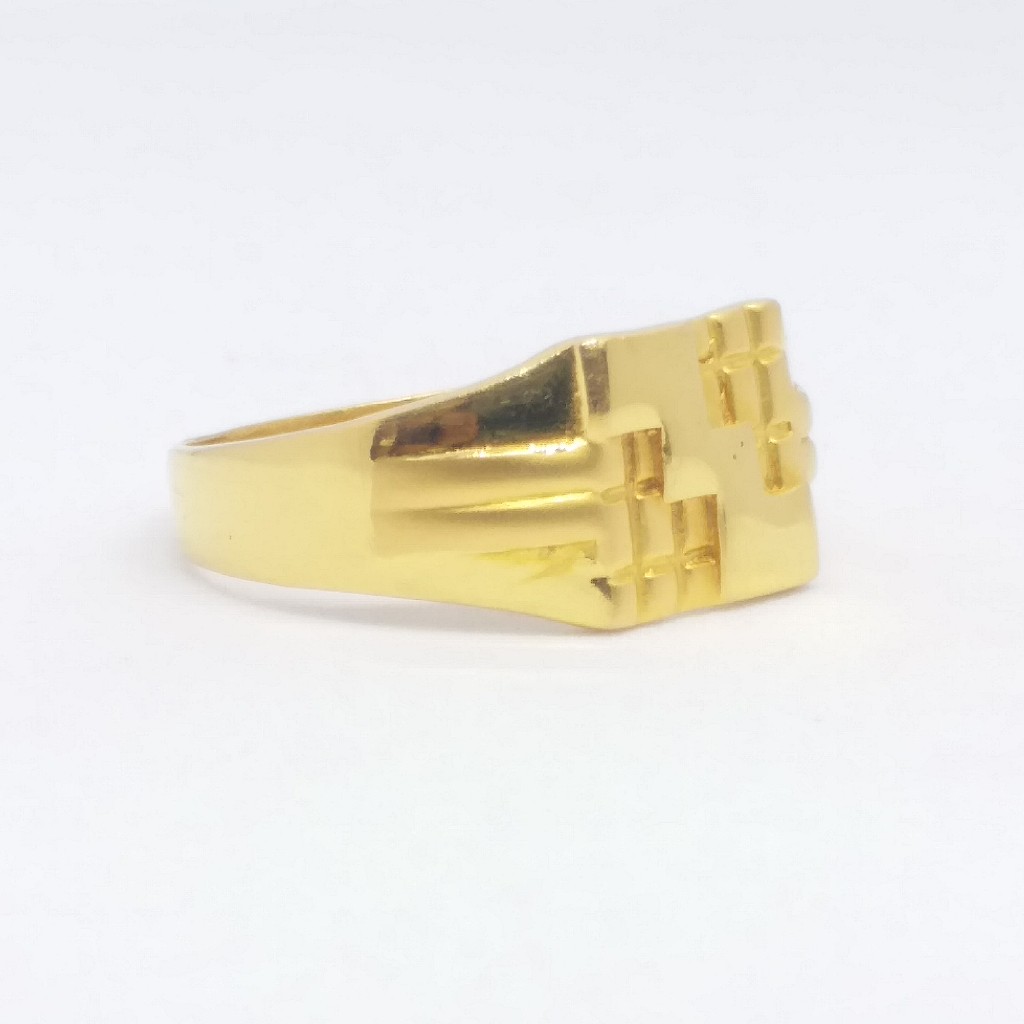 22 kt 916 gold plain casting gents ring - Image 3