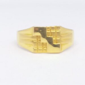 22 kt 916 gold plain casting gents ring