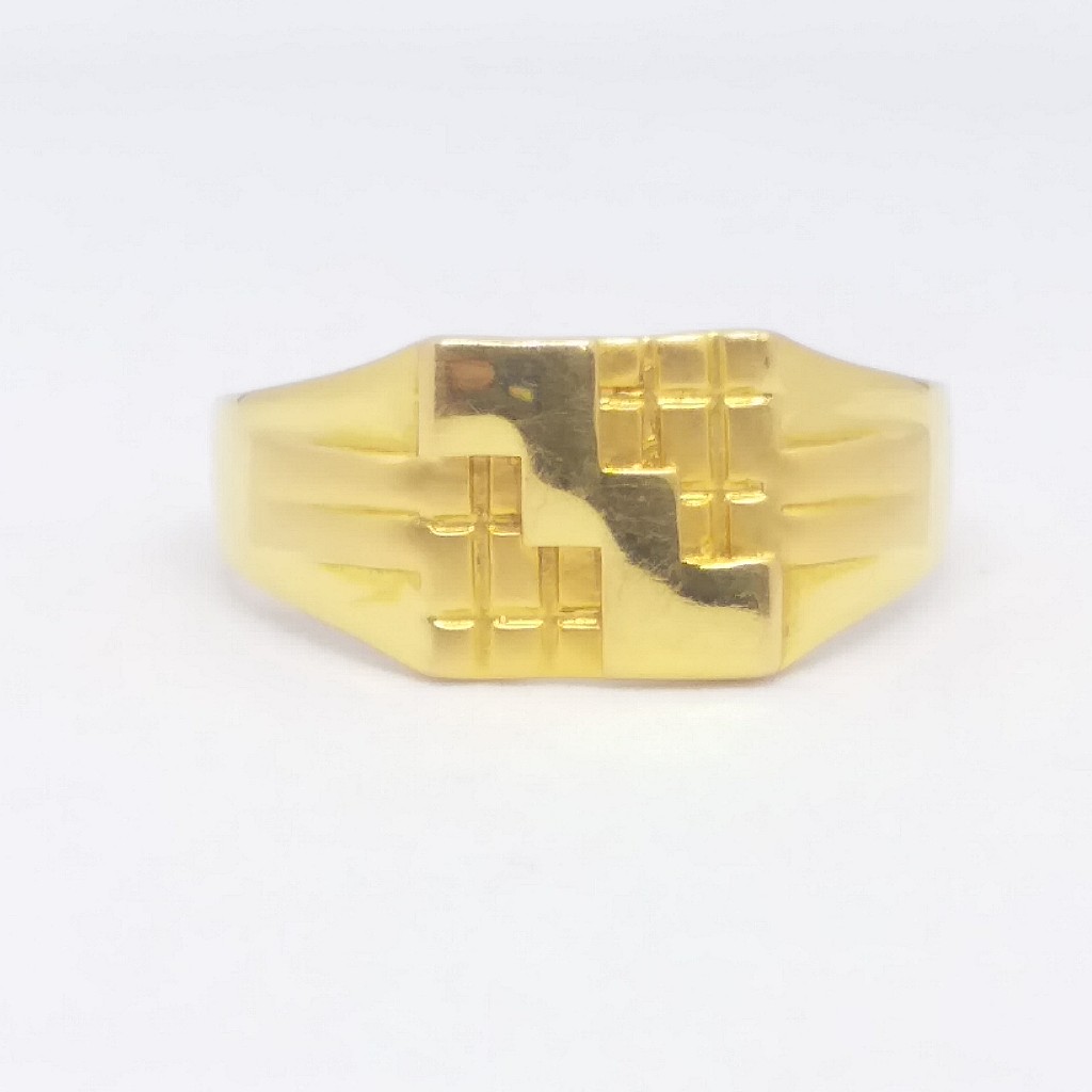 22 kt 916 gold plain casting gents ring - Image 2