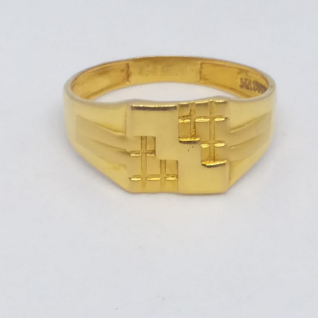 22 kt 916 gold plain casting gents ring