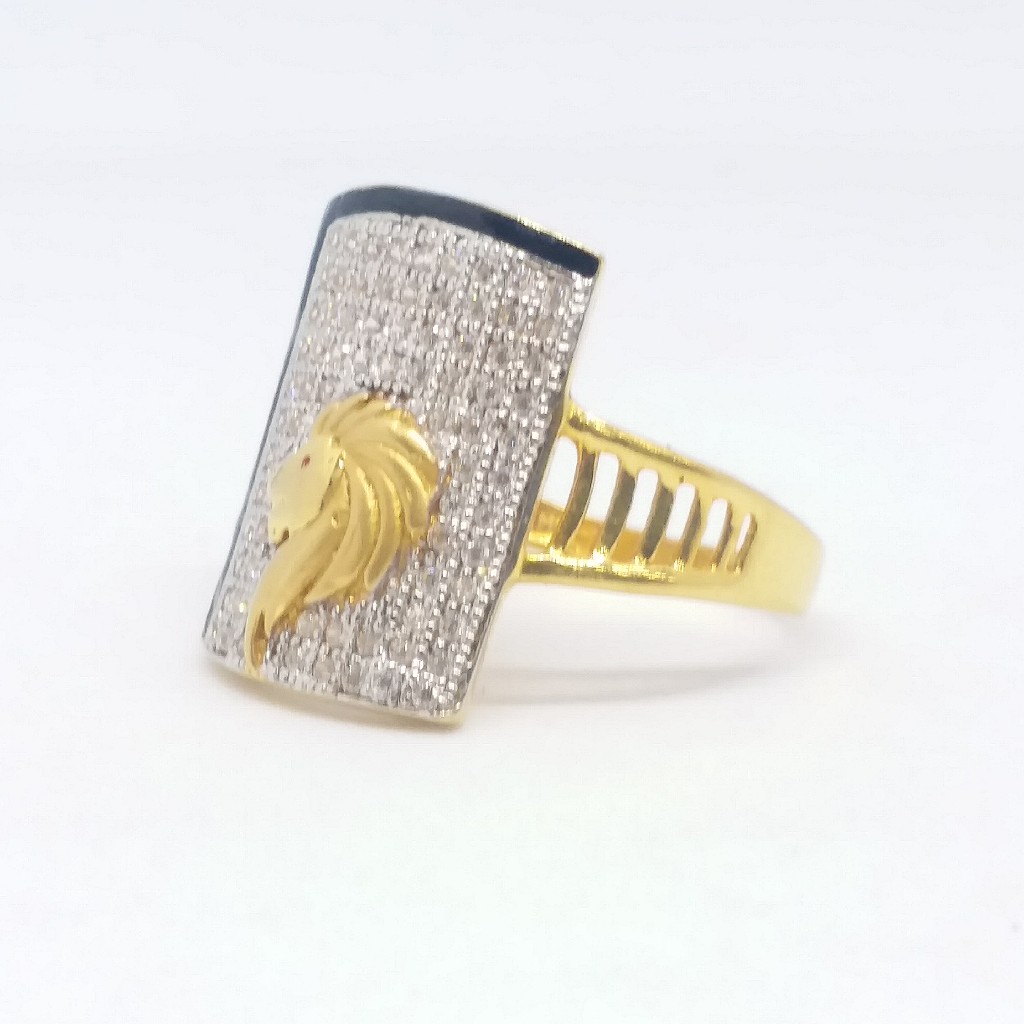 22 kt 916 gold lion gents ring