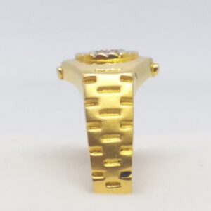 22 kt 916 single stone gents ring