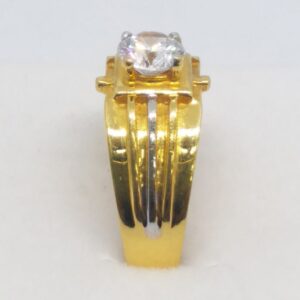 22 kt 916 single stone gents ring