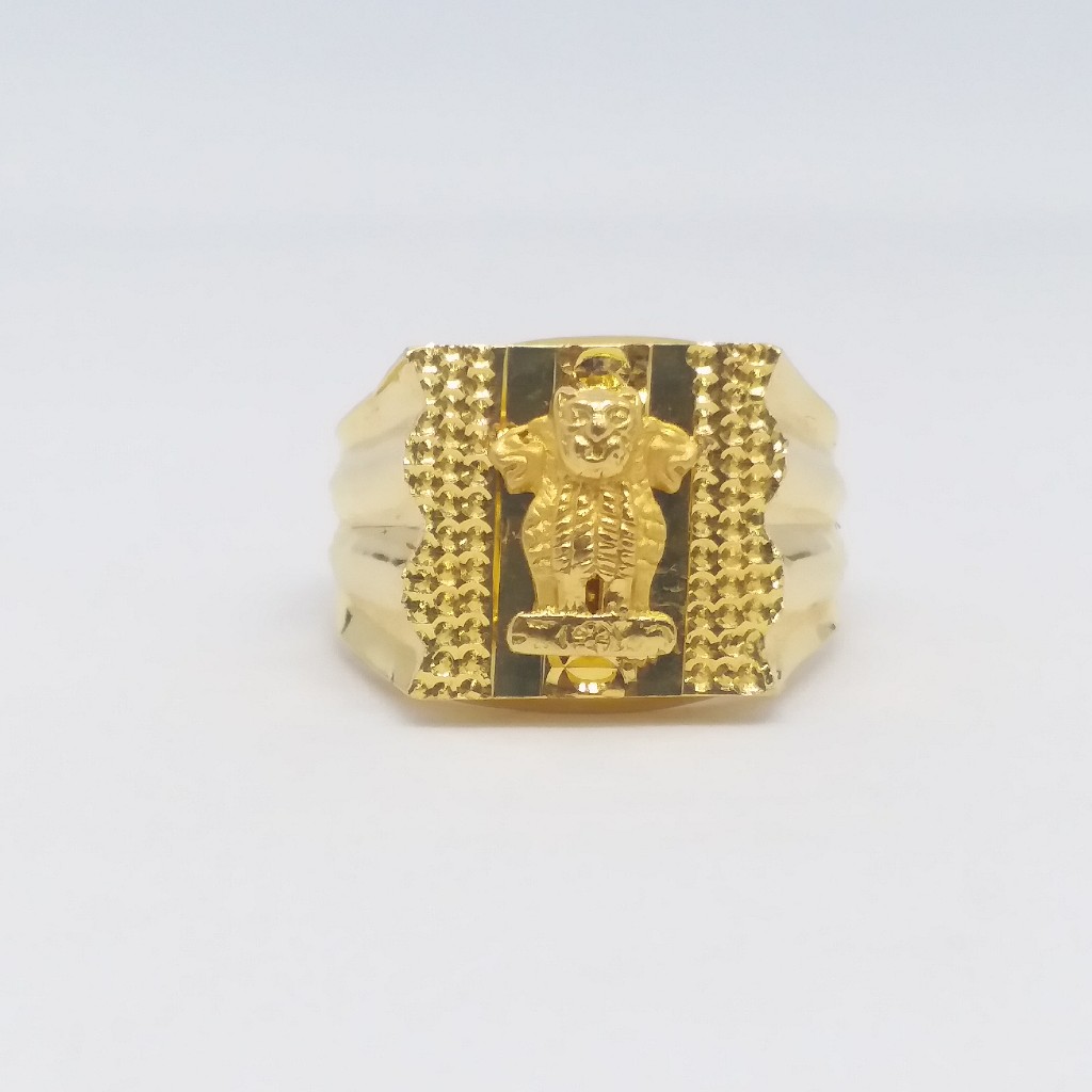 22 kt 916 gold plain gents ring