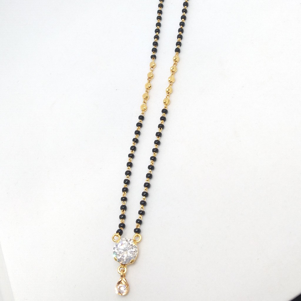 22 kt 916 single stone mangalsutra