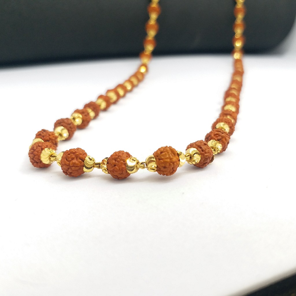 22 kt 916 gold rudraksh mala gents - Image 3