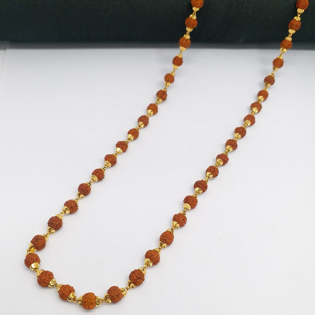 22 kt 916 gold rudraksh mala gents