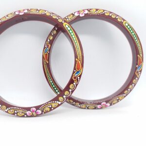 22 kt 916 dark red ras-chudi women