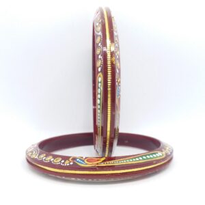 22 kt 916 dark red ras-chudi women