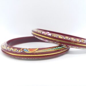 22 kt 916 dark red ras-chudi women