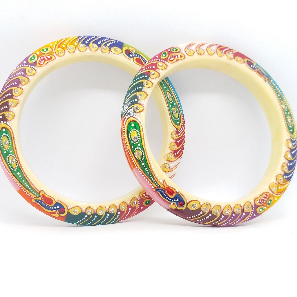 22 kt 916 multi colour painted ras-chudi women - Image 3