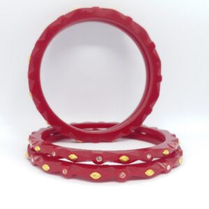 22 kt 916 red 4 pcs ras-chudi women