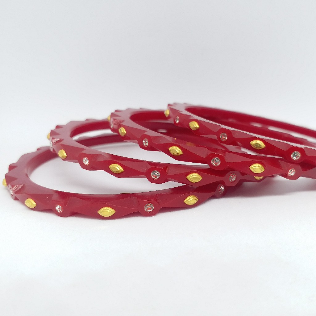 22 kt 916 red 4 pcs ras-chudi women