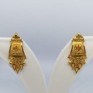22 kt 916 gold plain earrings
