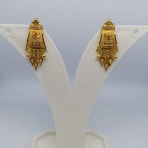 22 kt 916 gold plain earrings