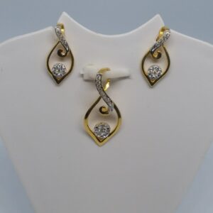 18 kt 750 gold pendant set