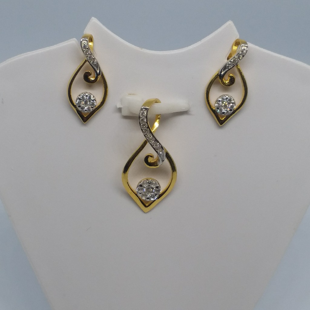 18 kt 750 gold pendant set - Image 2