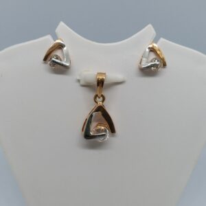 18 kt rose gold pendant set