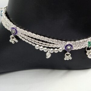 Silver fancy payal