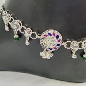 Silver fancy payal