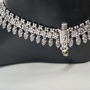 Silver antique payal