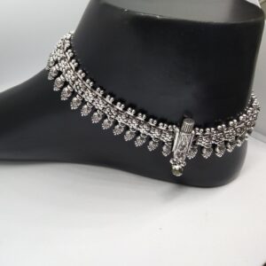 Silver antique payal