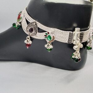 Silver fancy payal
