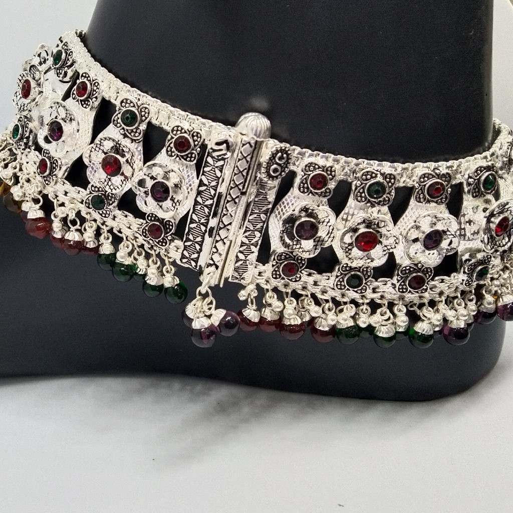 Silver fancy payal - Image 2