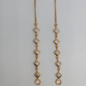 22 kt 916 Gold Fancy Earchain