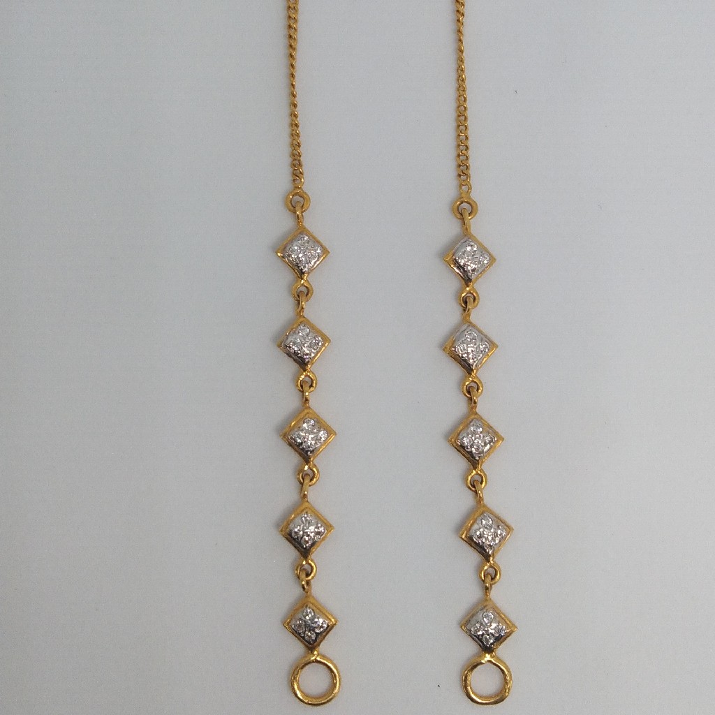 22 kt 916 Gold Fancy Earchain