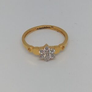 22kt 916 gold cz ring
