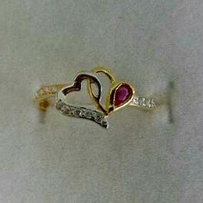 22kt heart shape ring