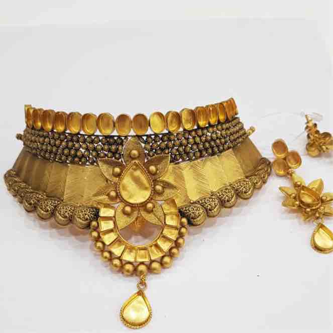 916 Gold Khokha Choker Set