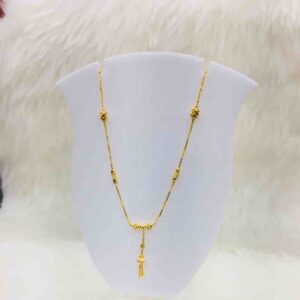 Attractive Yellow Gold Dokiya Chain For Ladies