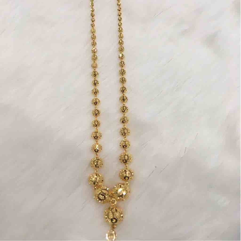 Gold Ladies Long Fancy Vertical Mala
