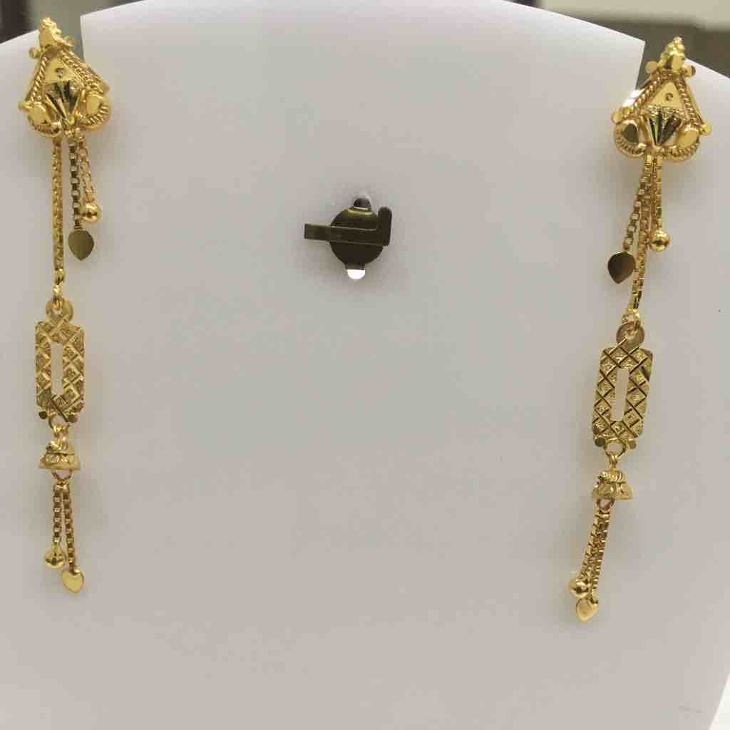 916 Gold Long Classic Earrings