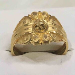 916 Gold Flower Shape Casual Ladies Ring