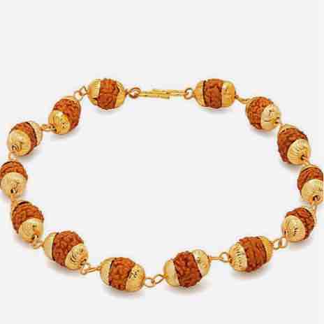 916 gents gold filled rudraksh bracelet