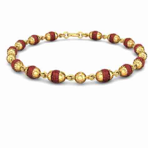 916 fancy gold filled rudraksh bracelet
