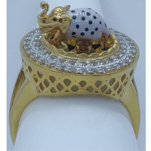 916 Gold Attractive Elephant Design Ring SSJ-R006