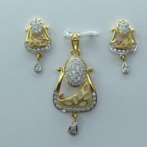 916 Gold CZ Fancy Pendant Set For Women SSJ-PS003
